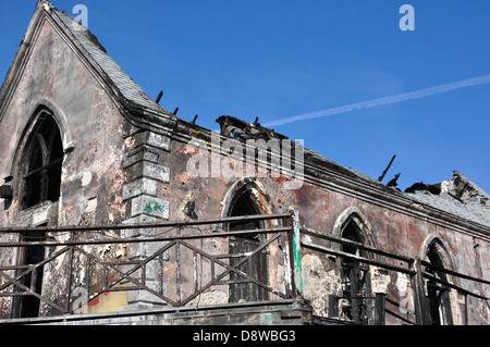 Par le feu de Burnt Church, Nassau, Bahamas Banque D'Images