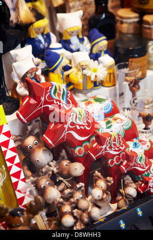 High angle view of traditional Swedish souvenirs Banque D'Images