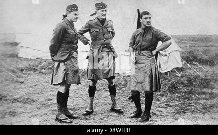 Première Guerre mondiale photo de soldats écossais dans l'armée canadienne Banque D'Images