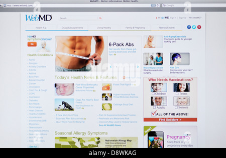 WebMD health and medical news et site d'information Banque D'Images