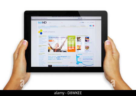 WebMD health and medical news et site d'information sur iPad Banque D'Images