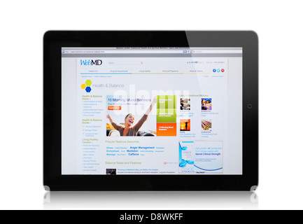 WebMD health and medical news et site d'information sur iPad Banque D'Images