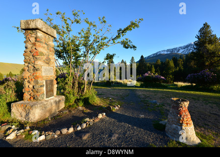 "Vieux" Chef de la Tombe de Joseph, Nez Perce National Historic Park, Wallowa Valley, Oregon. Banque D'Images