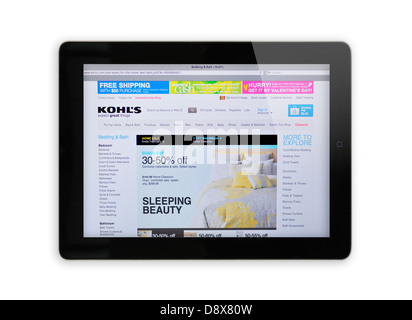 Kohl's boutique en ligne site sur iPad Banque D'Images