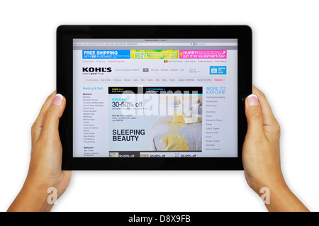 Kohl's boutique en ligne site sur iPad Banque D'Images