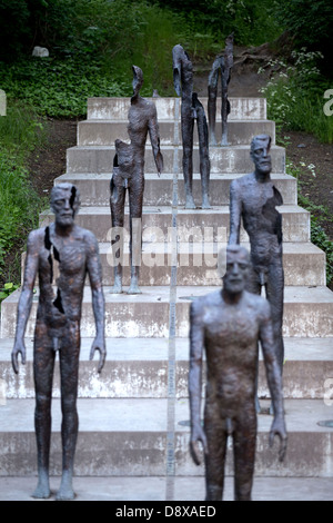 Un mémorial du peuple déchu au temps du communisme, Prague, République Tchèque, Europe. Banque D'Images