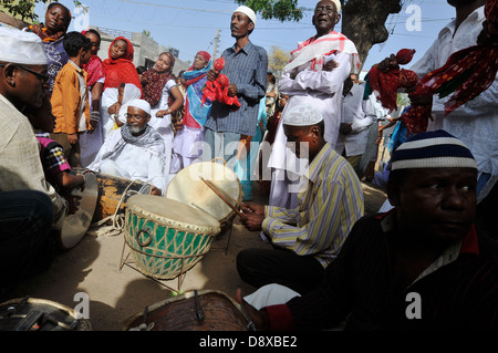 Les Siddis, un Afro-Indian vie communautaire dans le Gujarat. Banque D'Images