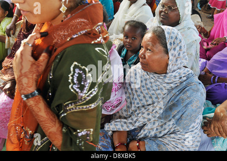 Les Siddis, un Afro-Indian vie communautaire dans le Gujarat. Banque D'Images