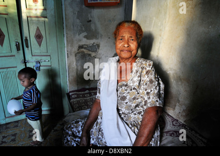 Les Siddis, un Afro-Indian vie communautaire dans le Gujarat. Banque D'Images