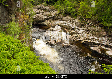 RIVER GORGE À FINDHORN LOGIE PRÈS DE FORRES MORAY ECOSSE Banque D'Images