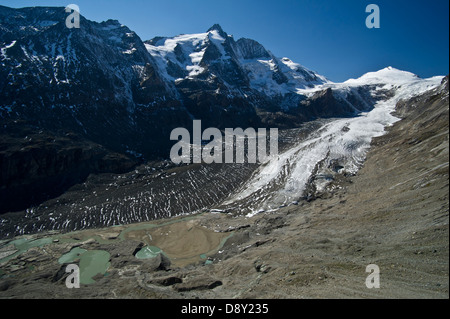 Autriche / Carynthia - Autriche premier mountain scenery : Mont Grossglockner Pasterze et Glacier dans le Parc National du Hohe Tauern. Banque D'Images