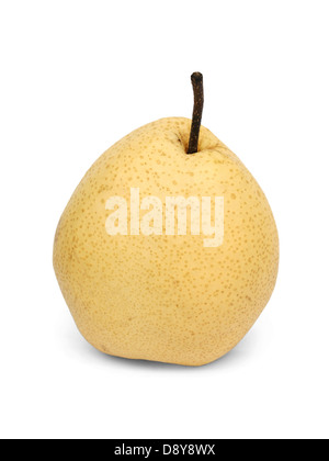 Poire chinois sur fond blanc Banque D'Images