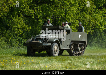 La guerre militaire Reconstitution faite à l'Overlord show, Waterlooville, Hampshire, Royaume-Uni Banque D'Images