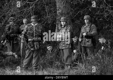 La guerre militaire Reconstitution faite à l'Overlord show, Waterlooville, Hampshire, Royaume-Uni Banque D'Images