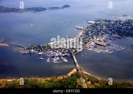 Littoral de Miami vu de haute altitude Banque D'Images