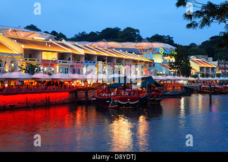 Clarke Quay, Singapour, l'Asie Banque D'Images