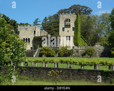 Pazo de Meirás, retraite d'été du dictateur espagnol Franco en Galice, Espagne. Banque D'Images