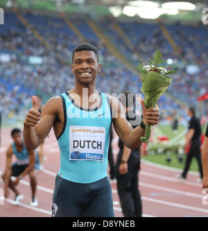 Rome, Italie. 6e juin 2013. Stade olympique. Golden Gala 2013 Pietro Mennea. La photo montre Johnny Dutch (USA) 400 haies winnner : Action Crédit Plus Sport Images/Alamy Live News Banque D'Images