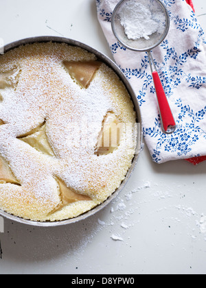 Vue de dessus de la tarte aux pommes traditionnelle Banque D'Images