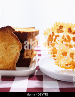 Gâteau grillé, close-up. Banque D'Images