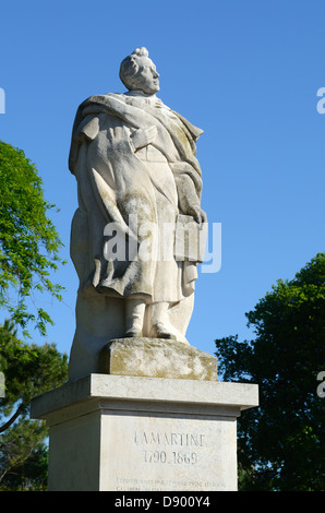 Statue D'Alphonse De Lamartine (1790-1869), Écrivain Français, Poète Et Politicien, Dans Le Parc Longchamp, Palais Longchamp Marseille Provence France Banque D'Images