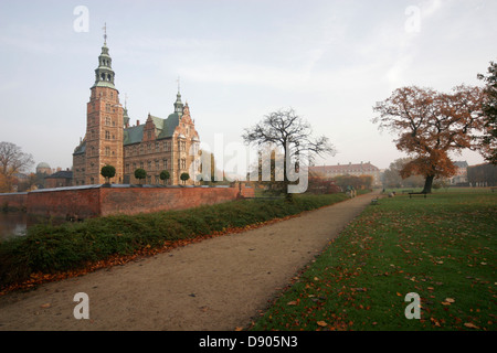 Château de Rosenborg (Rosenborg Slot) abritant un musée et un trésor pour les insignes royaux et bijoux, Kongens Have, Copenhague Banque D'Images