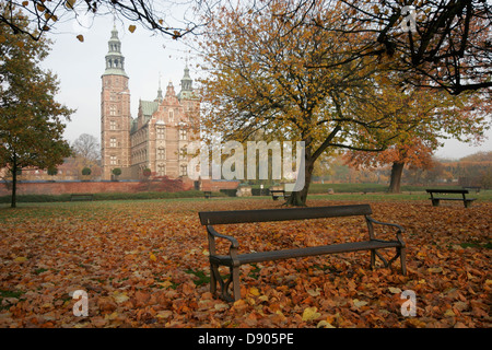 Château de Rosenborg (Rosenborg Slot) abritant un musée et un trésor pour les insignes royaux et bijoux, Kongens Have, Copenhague Banque D'Images