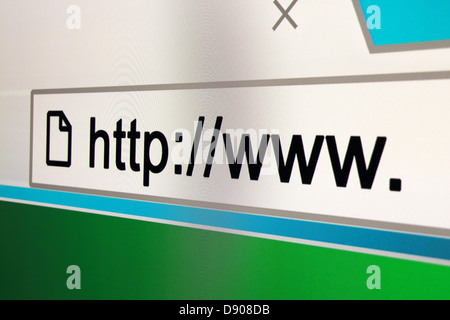Http www browser bar, adresse Internet Banque D'Images