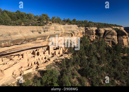 USA, Colorado, Mesa Verde National Park (patrimoine unesco), Cliff dwellings Palace Banque D'Images