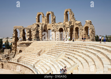 L'amphithéâtre romain de El Jem Tunisie Banque D'Images