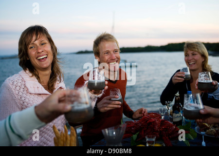 Party des écrevisses, Fejan, archipel de Stockholm.