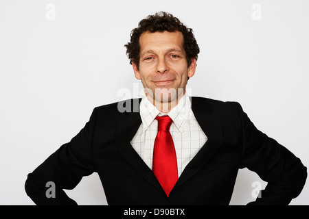 Portrait d'un homme d'âge moyen satisfait. Banque D'Images