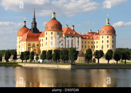 Vue paysage de Château de Moritzburg en Saxe, Allemagne Banque D'Images