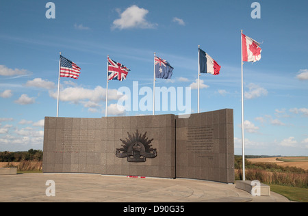 Le Corps australien Memorial Park, Le Hamel, Somme, Picardie, France. Banque D'Images