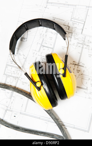 Paire d'oreilles jaune Banque D'Images