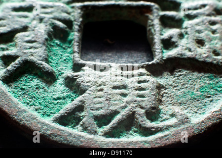 Pièce de monnaie chinoise en studio Banque D'Images