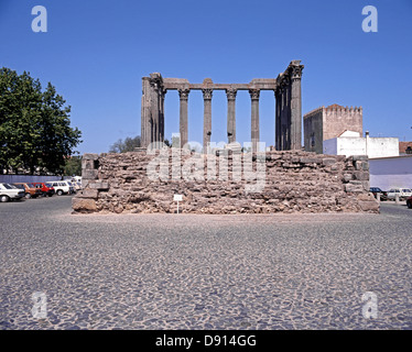 Temple romain, de l'Alentejo, Evora, Portugal, Europe de l'Ouest. Banque D'Images