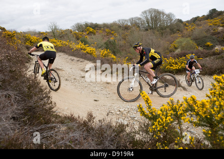 Papule MAYD VALLEY, Redruth, UK. La Ronde 2 de la série XC, vtt cross country. Banque D'Images