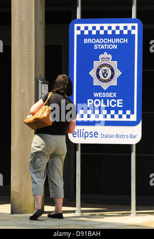 Broadchurch de police, West Bay, Dorset, la police de la gare Broadchurch série télé, Grande-Bretagne, Royaume-Uni Banque D'Images