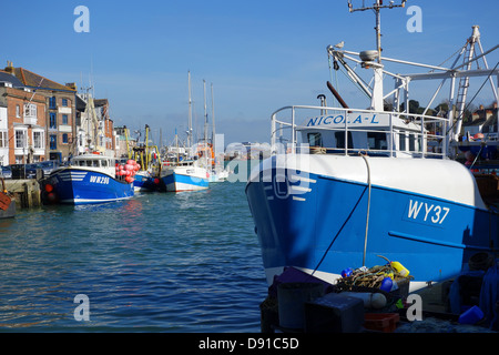 Port de Weymouth, dans le Dorset, Angleterre, Royaume-Uni Banque D'Images