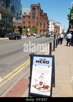 Caffe Nero signe sur Deansgate Manchester UK Banque D'Images