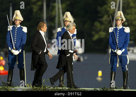 Stockholm, l'Espagne. 8 juin, 2013. Valentino assiste au banquet du soir après le mariage de la Princesse Madeleine de Suède et Christopher O'Neill hébergé par le Roi Carl Gustaf et la reine Silvia à Drottningholm Palace le 8 juin 2013 à Stockholm, Suède. (Crédit Image : Crédit : Jack Abuin/ZUMAPRESS.com/Alamy Live News) Banque D'Images