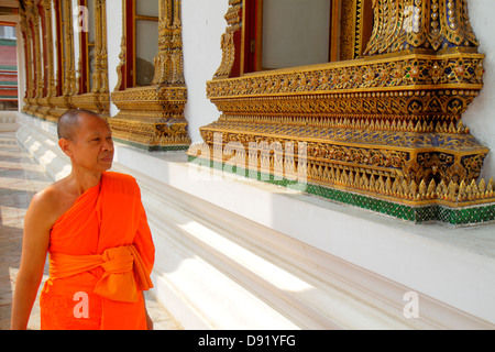 Bangkok Thaïlande,Thai,Pom PRAP Sattru Phai,Wat Saket Ratcha Wora Maha Wihan,temple bouddhiste,homme asiatique hommes,moine,peignoir,kasaya,Thai130210040 Banque D'Images