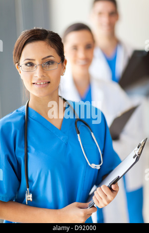 Portrait de l'équipe de médecins à l'hôpital Banque D'Images