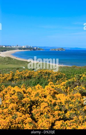 Plage de Tenby Tenby, Pembrokeshire au Pays de Galles du Sud Banque D'Images