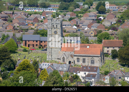 Carisbrooke Eglise St Mary et village, île de Wight Banque D'Images