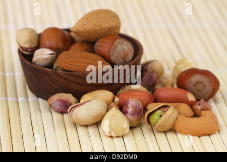 Mélanges de noix et amandes, Close up Banque D'Images