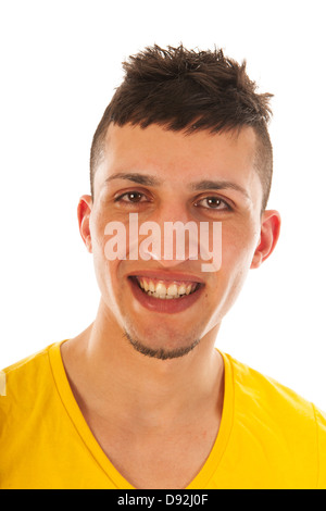 Jeune homme afghan avec chemise jaune Banque D'Images