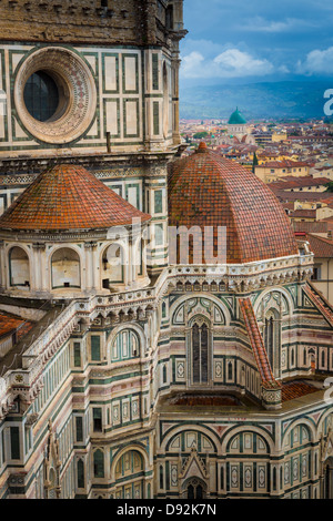 La basilique de Santa Maria del Fiore (Anglais : Basilique de Sainte Marie de la fleur) est la principale église de Florence, Italie Banque D'Images