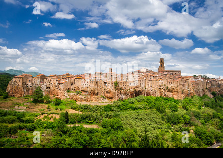 Vue de la Pitigliano, Italie Banque D'Images